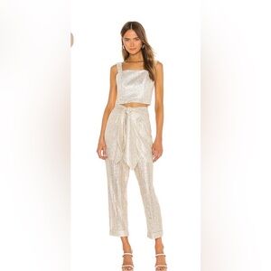 Iorane Cropped Metallic Top